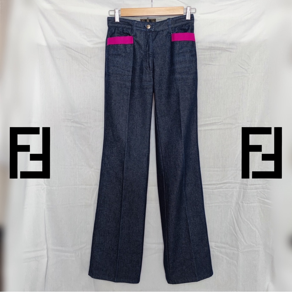 FENDI Mid rise Wide leg Jeans